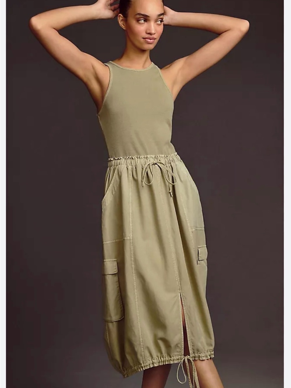Daily Practice by Anthropologie High-Neck Tank Twofer Dress size M - Picture 2 of 8